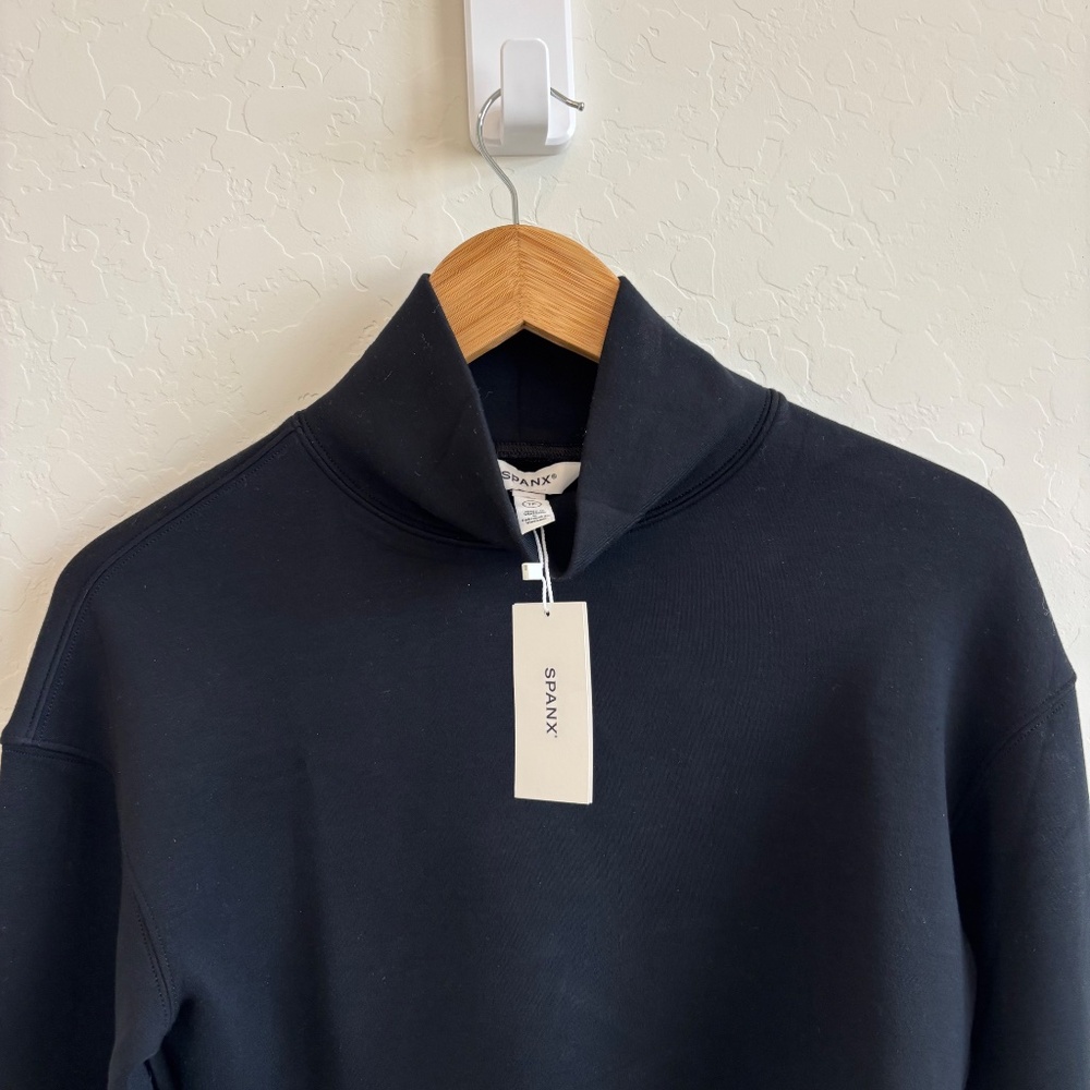 NWT SPANX  Scuba Crop Bolero Top, Size XS, black - Picture 2 of 8